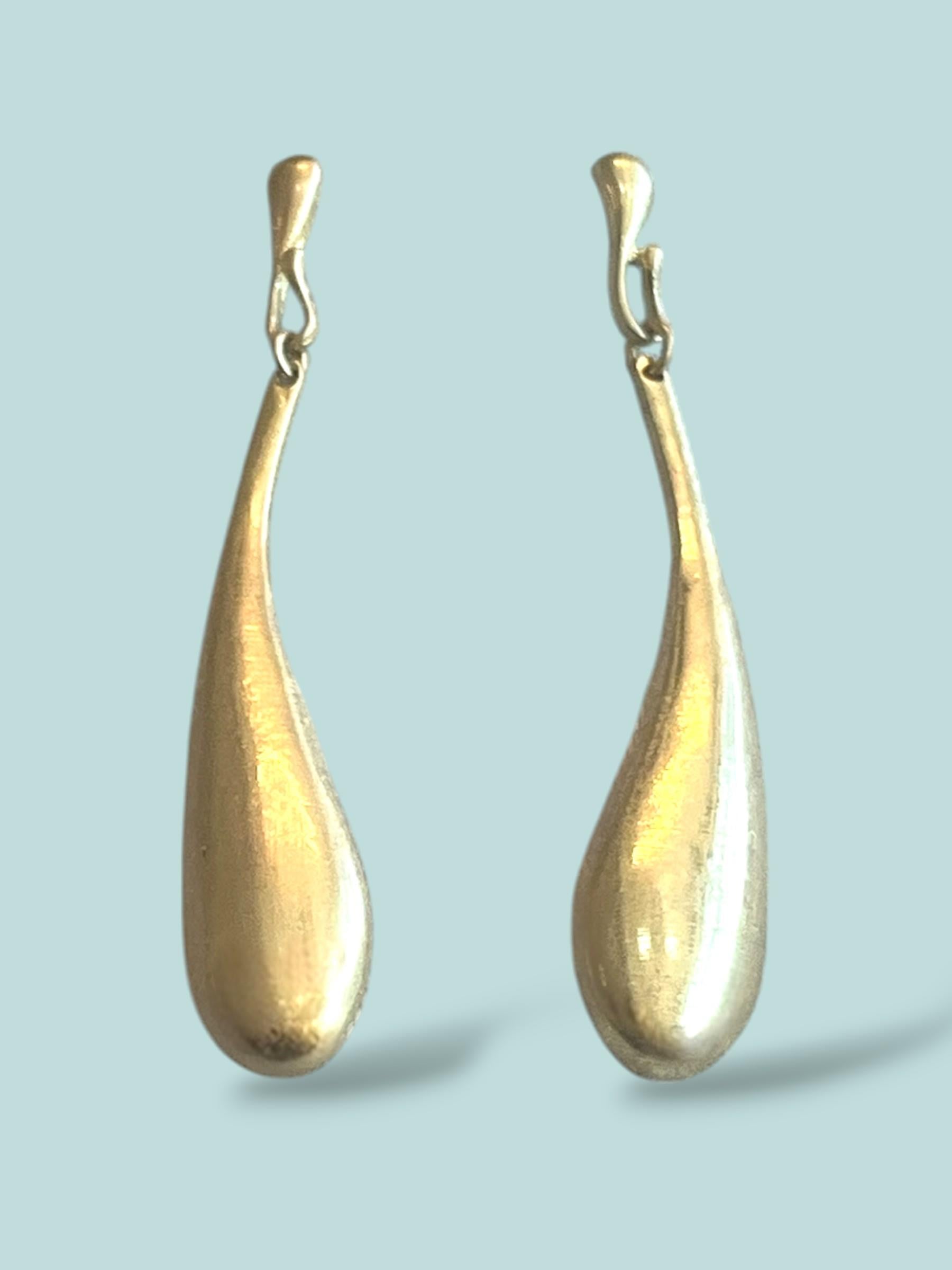 Tears Tasarım Gold Küpe