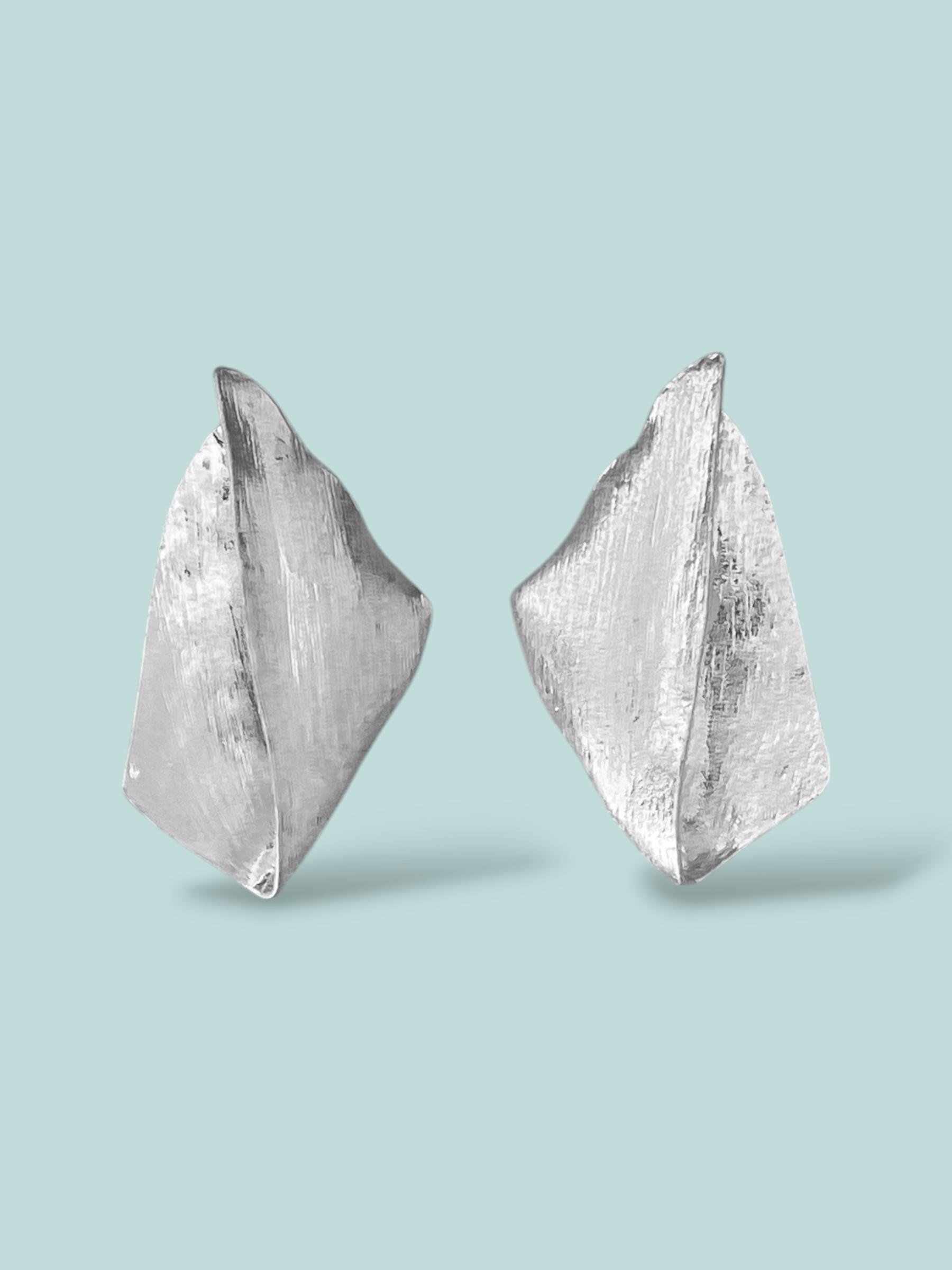 Yelken Tasarım Silver Küpe