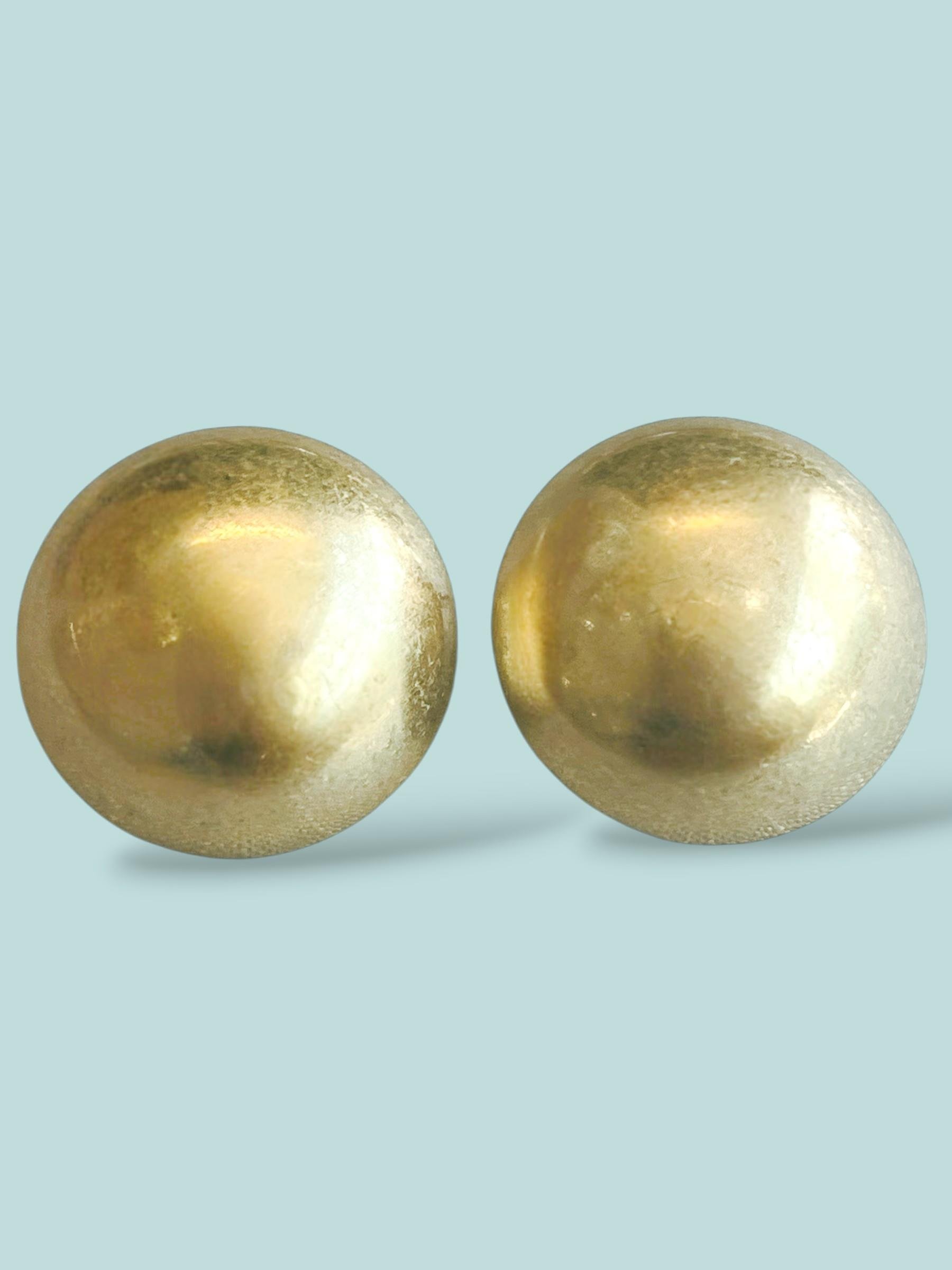 Yuvarlak Tasarım Gold Küpe