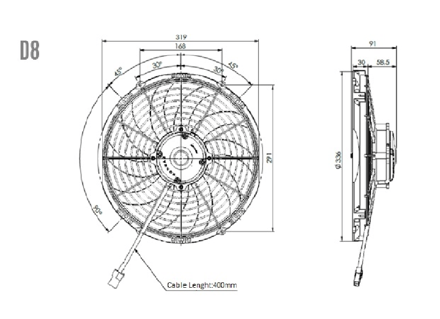 12'' KOMPLE YASSI INCE EMICI KALIN MOTOR HELIS FAN 5702112120006 12V
