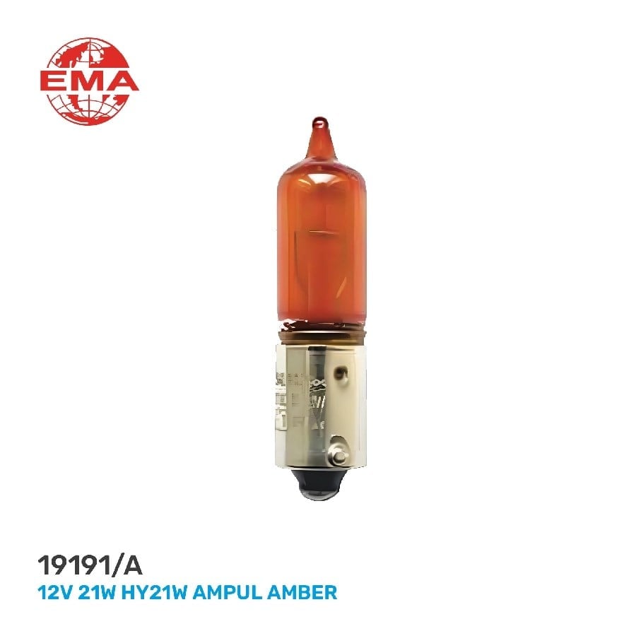 12V 21W HY21W Ampul Amber