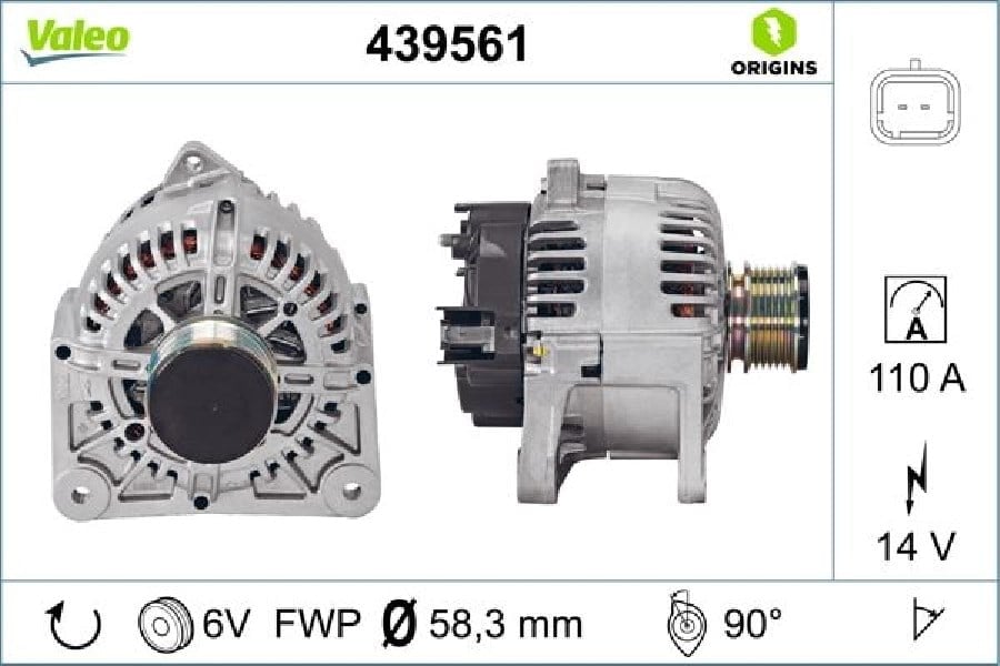 Alternator 12V 110A Logan Sandero 15dCI / Clio Ii 15DCI Kangoo 15 Dci