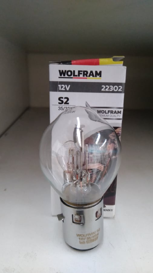 AMPUL 12V S2 35/35W BA20d STANDART ISIK MOTOSIKLET ( CIFT SOGUTMALI )