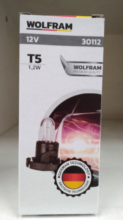 AMPUL 12V T5 12W  DUYLU AMPUL SIYAH