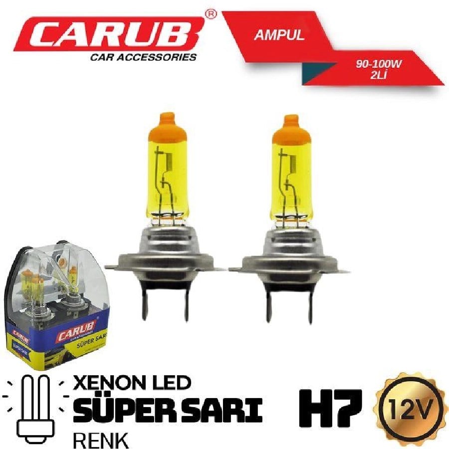 Ampul (2 AD) 12V 90 100W  H7 Super Sari