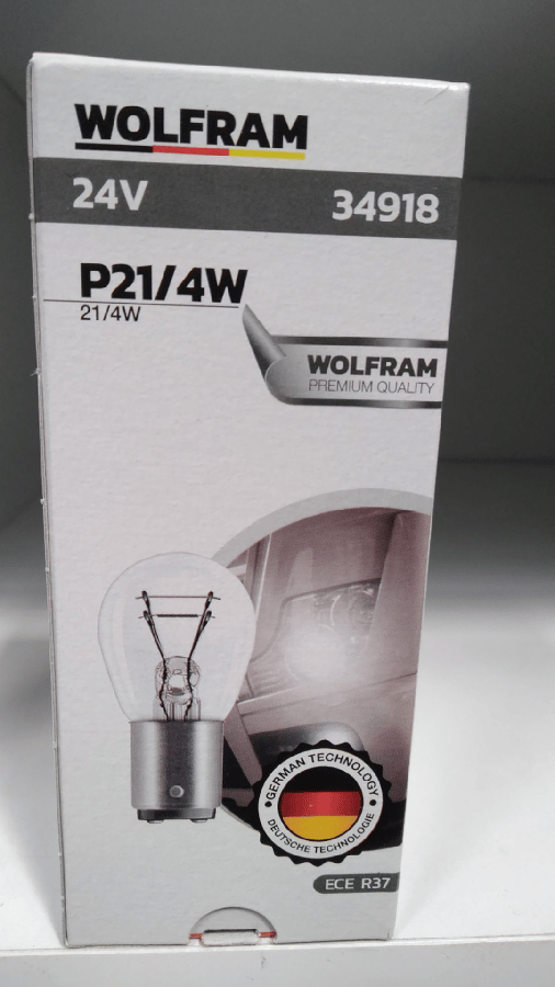 AMPUL 24V P21/4W 21/4W BAZ15d 1016 AMPUL YAN TIRNAK (MAN)
