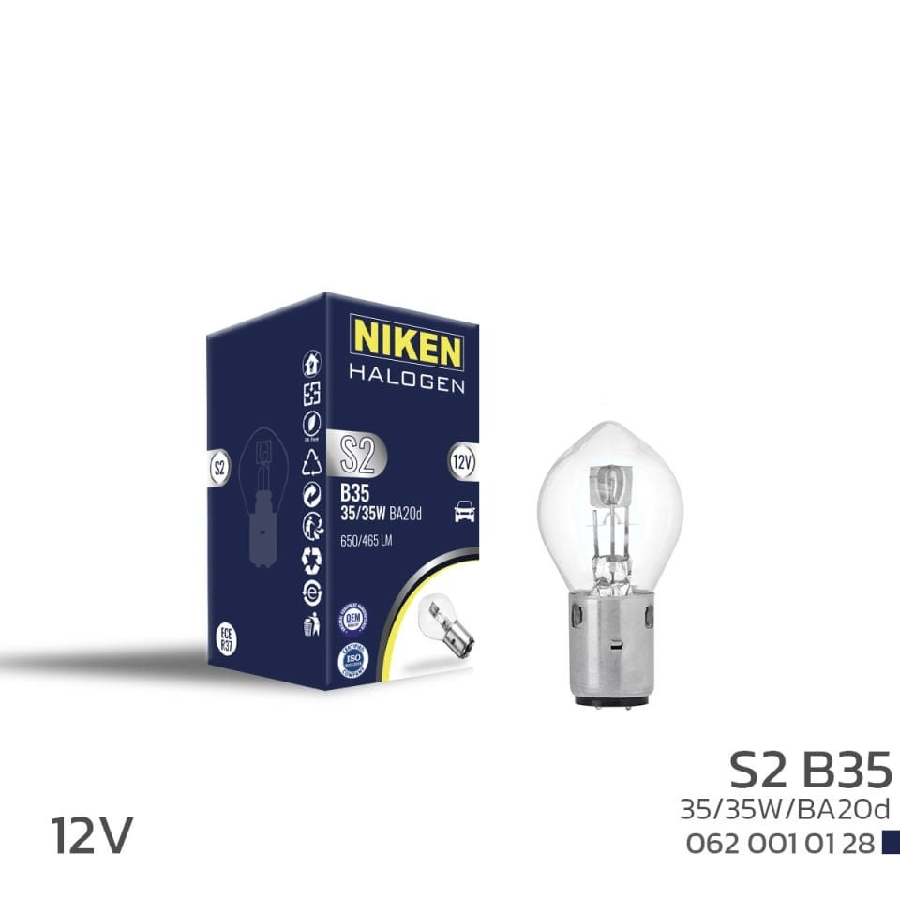 AMPUL B35 12V 35/35W BOSCH TIPI  MOTORSIKLET BA20D