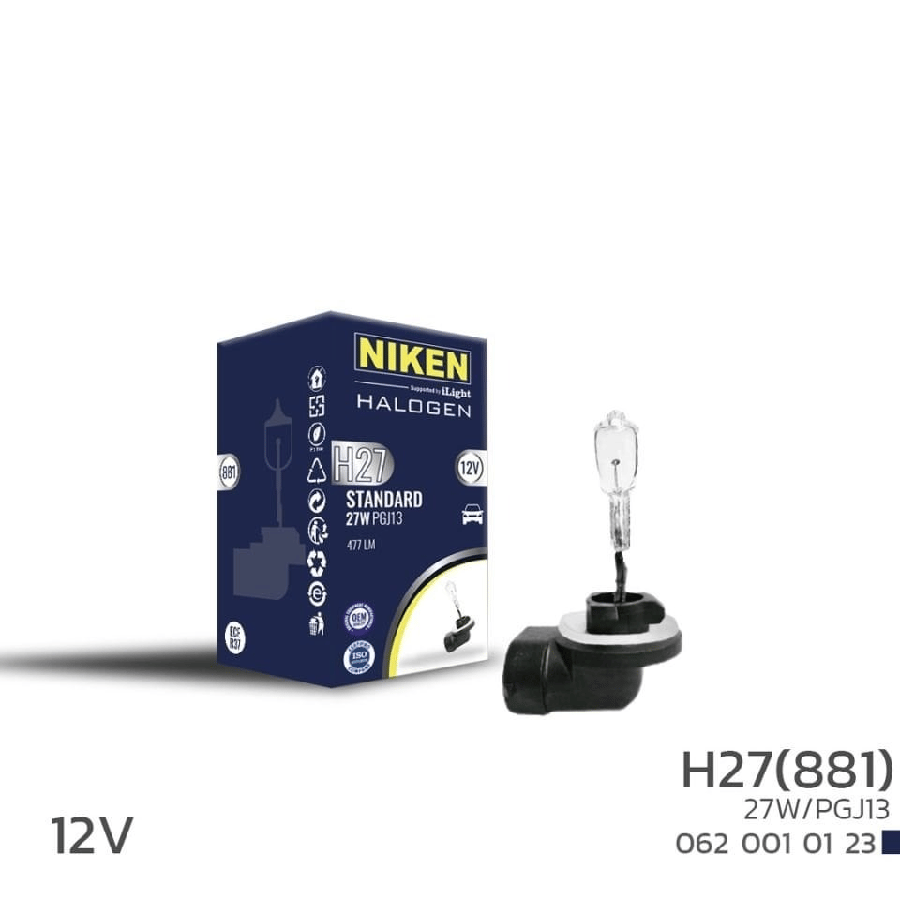 AMPUL H27W/2 (881) 27W HALOJEN AMPUL PGJ13 (12V) EGRI SOKET