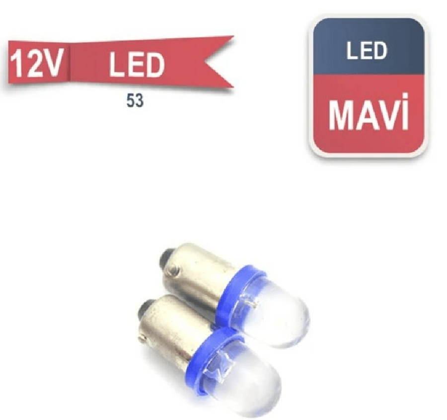 AMPUL LED 12V LED 53 PARK MAVI