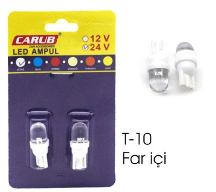AMPUL LED 24V T10 LED FARICI BEYAZ