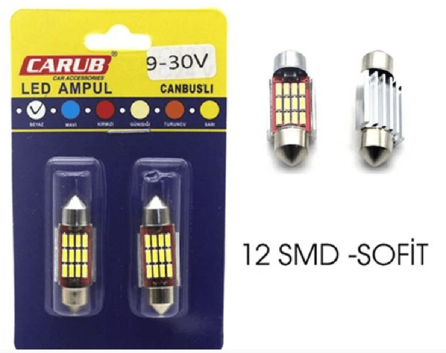 AMPUL LED SOFIT 930V 12 SMD 36MMMET CAMBUS BEY