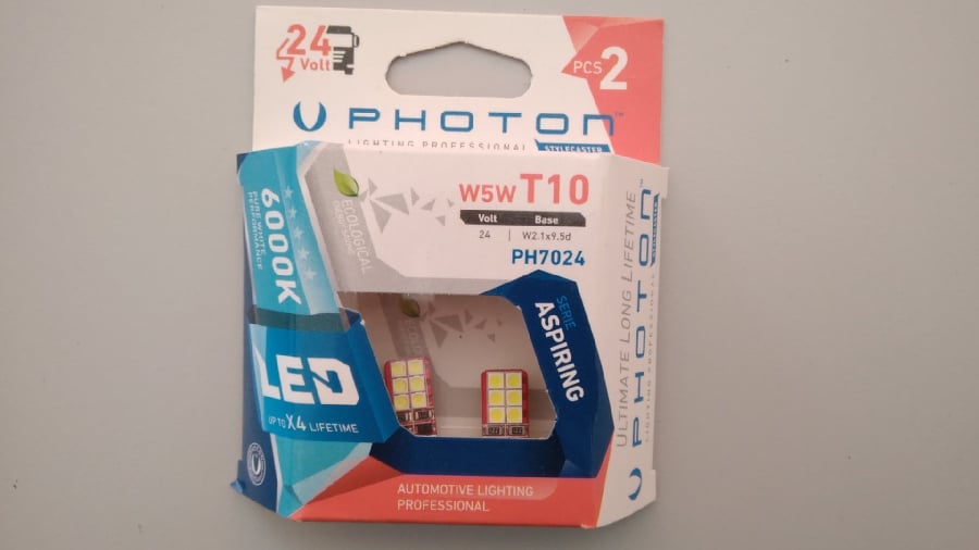 AMPUL T10 W5W 24V 6+6 LED SET