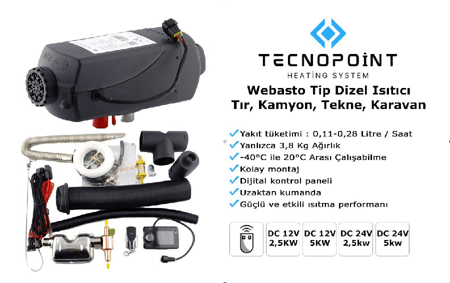 ARAC ICI ISITICI WEBASTO D2 12V 25KW