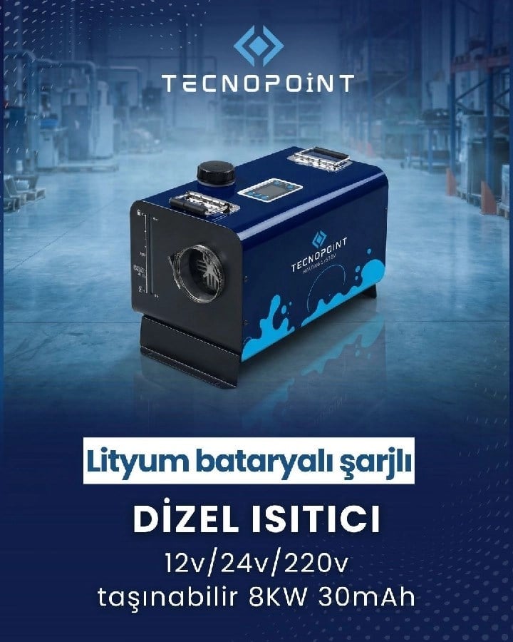 Arac Ici Isitici Webasto D4 12V220V Canta Tipi Kumandali Lityum Bataryali Sarjli