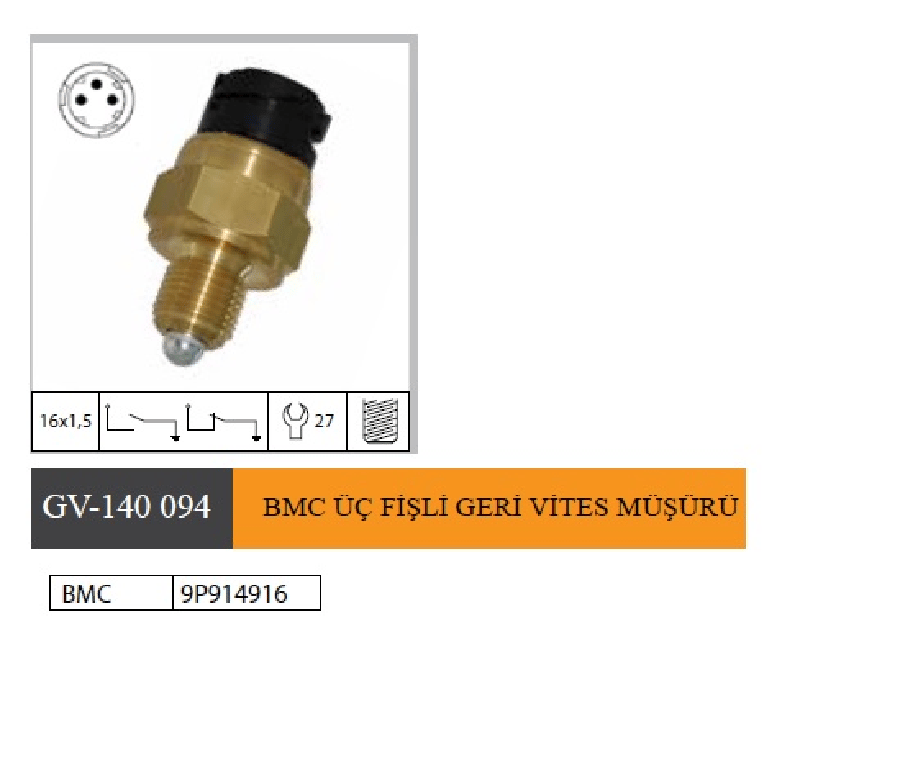 BMC UC FISLI GERI VITES MUSURU  9P914916