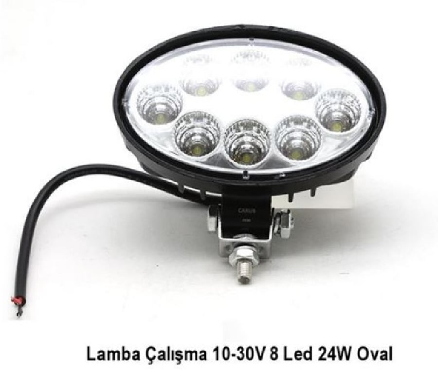 CALISMA LAMBASI LED OVAL 10V30V 8 LED 24W