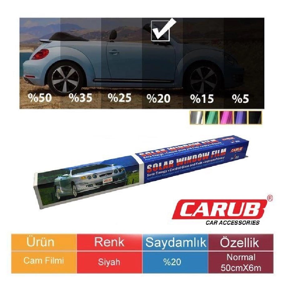 Cam Filmi Siyah B 50cmX6mt BR1202201