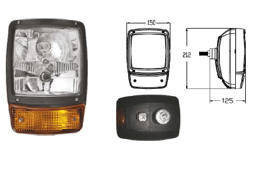 Far Sol On Komple 12V Ampullu Ym (JCB Is MAKINASI) Unuversal