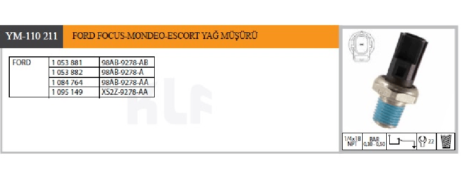 FORD FOCUS YAG MUSURU  1053882 1084764 1095149 1309298 1363198 3S719278AA 3S719278AB 3S719279A 98AB9278AA 98AB9278AB