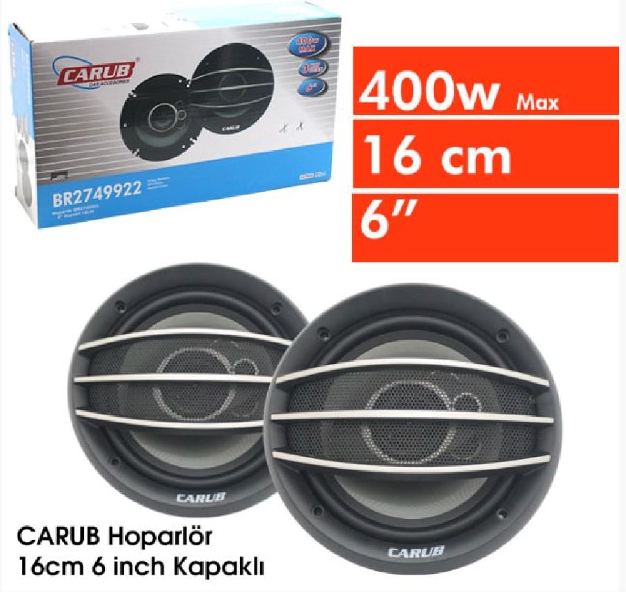 HOPARLOR (2 ADET) 16cm 6Inch  400W KAPAKLI