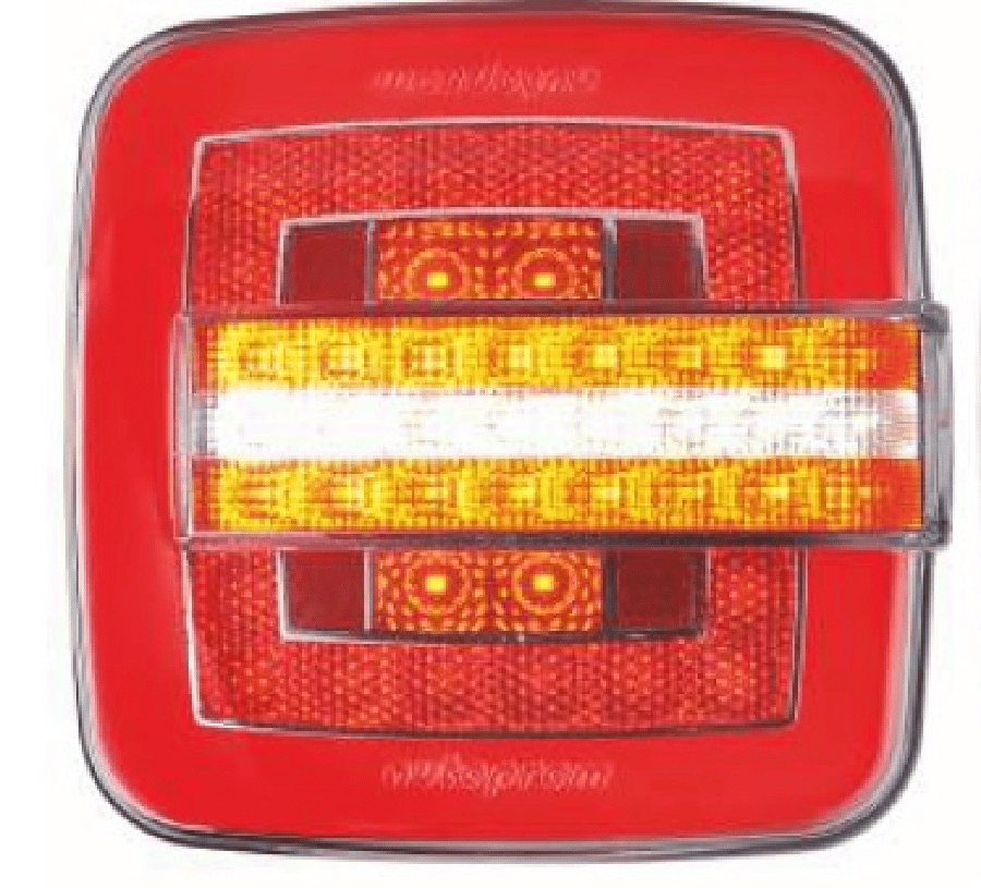 KARE NEON LED 7 FONKSIYONLU DINAMIK SINYALLI HAMBURGER STOP LAMBASI 24V
