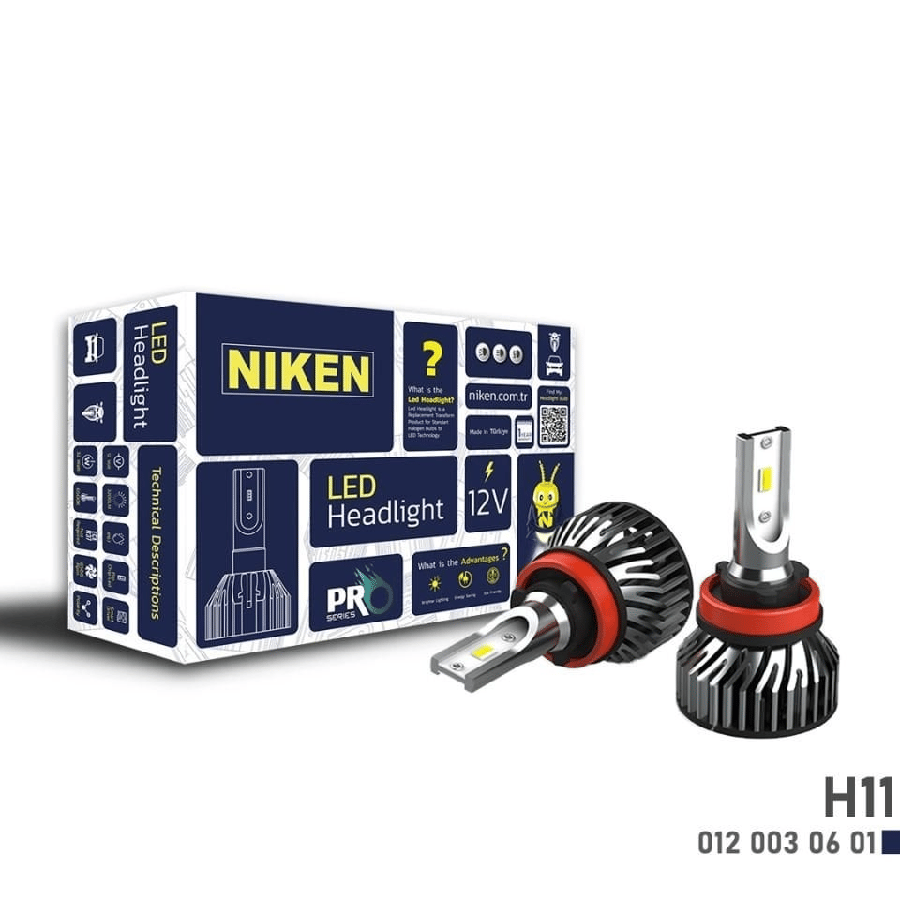 LED FAR AMPULU (TK) WHITE (BEYAZ) PRO SERIES XENON TIP 12V24V H11 ** YENI TIP MINI GOVDE **