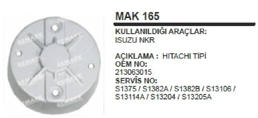 MARS ARKA KAP HITACHI ISUZU NKR MAK165