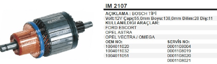 MARS KOLL BOSCH TIP 12V LADA VEGA DOBLO 19D OPEL VECTRA ASTRA BMW 316318320325520 VOLVO 2