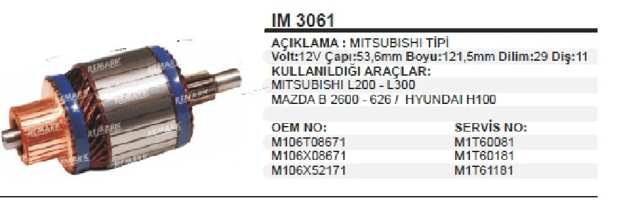 MARS KOLL MITSUBISHI TIPI 12V  MITSUBISHI GALANT / LANCERDODGE MAZDAPLYMOUTHSUBARU BOY:1215 CA