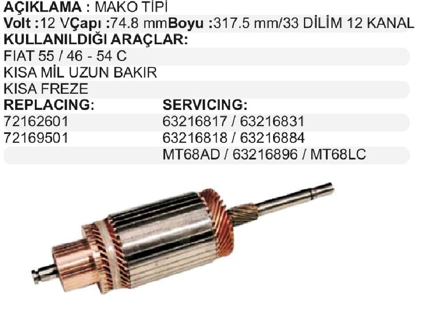 MARS KOLLUBKF 12V>FIAT 55;4665;46/STEYR YM