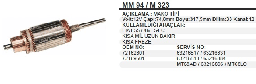 MARS KOLLUBKF 12V>FIAT 55;4665;46/STEYR YM