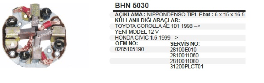 MARS KOMUR YUVA >DENSO MARELLI TIPI (DORT KOMURLU) TOYOTA COROLLA/HONDA YM STAREXMITSIBUSHI L200/S