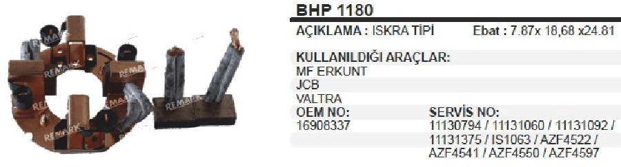 Mars Komur Yuvasi Iskra Tipi 12V 42KW MFERKUNT/JCB/VALTRA Beko Loader IS1105