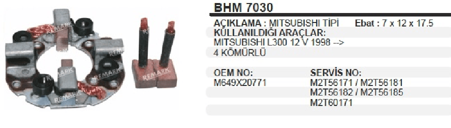 MARS KOMURU YUV > 12V MITL200L300 YM/MAZDA