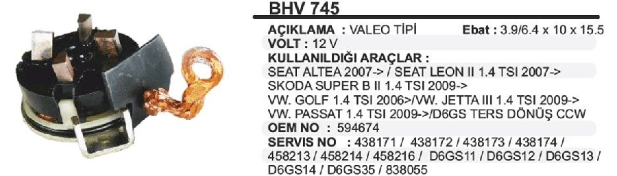 MARS KOMURU YUV PSX166167/SEAT AUDI SKODA PEUGEOT TERS DONUS / D6GS11 MARSLARDA