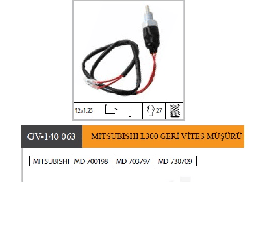 MITSUBISHI L300 GERI VITES MUSURU TERS  MD700199