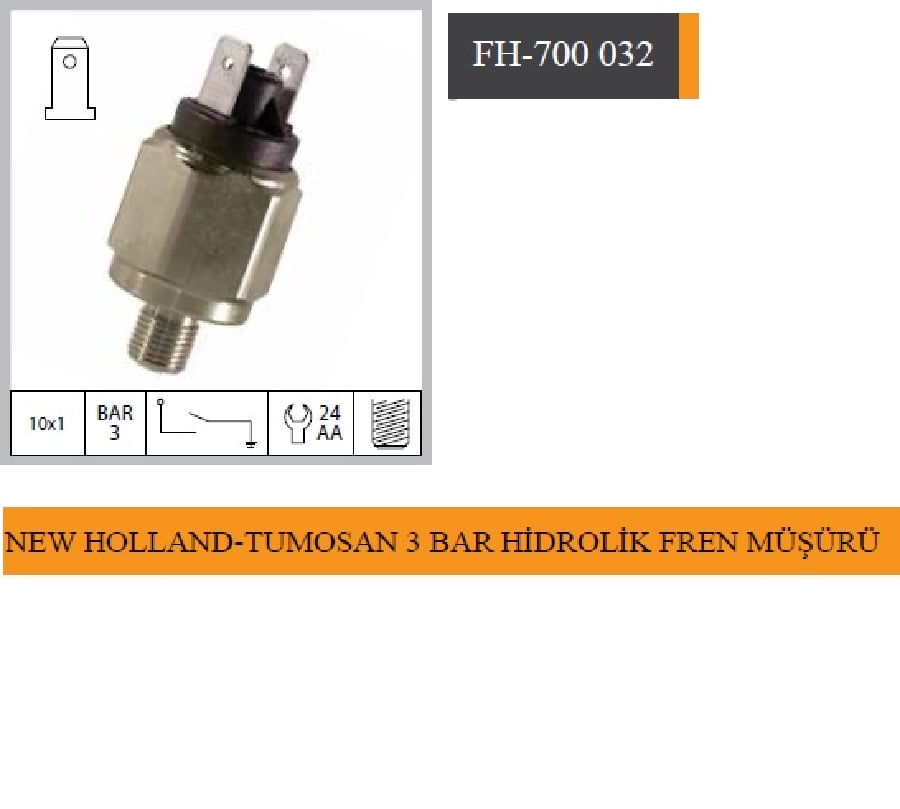 NEW HOLLAND TUMOSAN 3BAR HIDROLIK FREN MUSURU