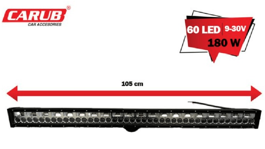 OFFROAD PROJEKTOR MERCEKLI 9V30V 105cm 60 LED 180W