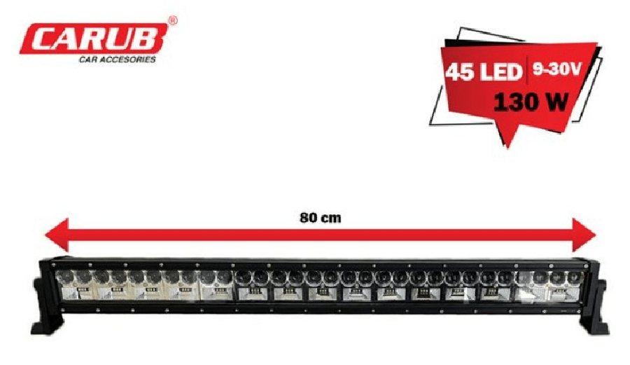 OFFROAD PROJEKTOR MERCEKLI 9V30V 80X8cm 45 LED 130W