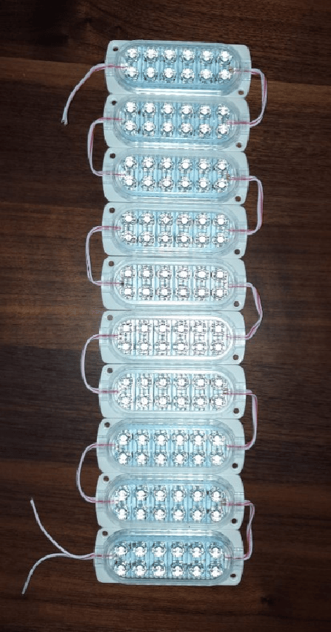 PARMAK LAMBA SETI 12V 12 LEDLI SEFFAF BEYAZ (10 ADET)