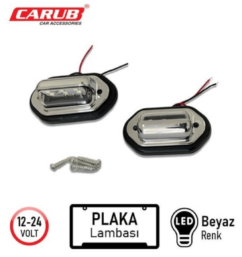 PLAKA LAMBASI 12V24V NIKEL SMD LEDLI