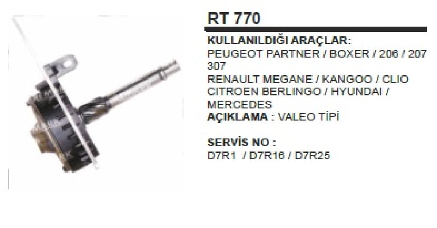 REDIKTOR KOMPLE TM TKMILLI > PEUGEOT PARTNER BOXER 206/207/307/ RENAULT MEGANE/KANGO/CLIO/CITROEN B