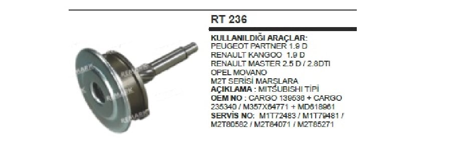 REDIKTOR MITSUBISHI TIPI MILI+KAPAK+BILYA+DISLI > PEUGEOT PARTNER/RENAULT KANGOO