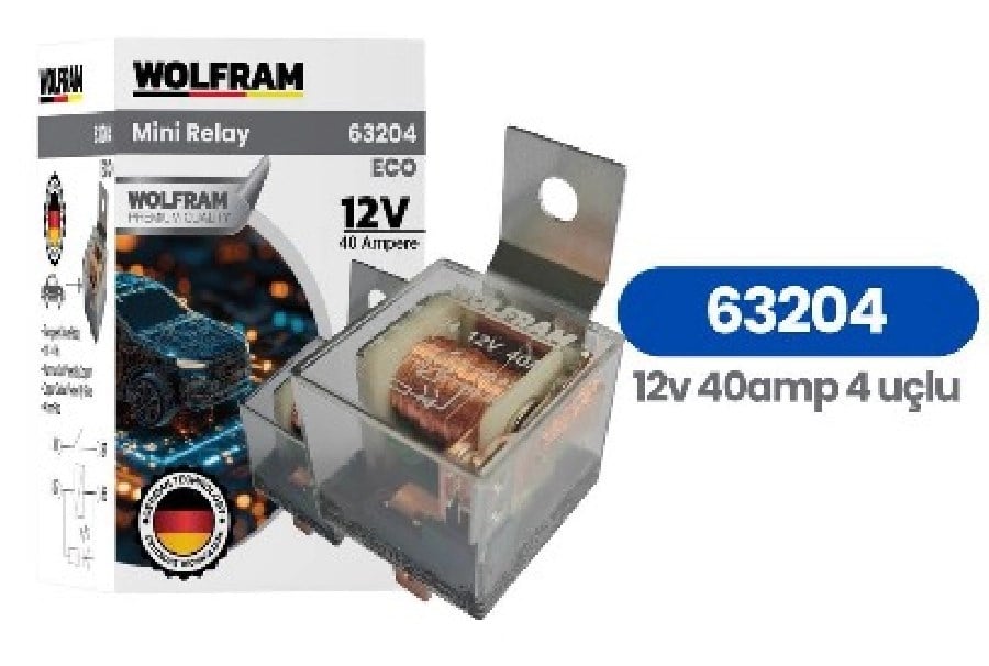 Role Cift Platinli Seffaf 4 Uclu Eco 12V 40A Bakir Kaplama
