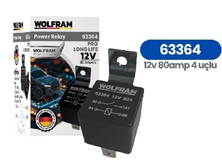 Role Cift Platinli Siyah 4 Uclu Pro  Mars Guc  12V 80A