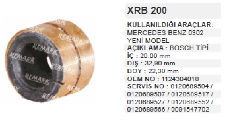 ROTOR BAKIRI BOSCH TIP MB0302 YMIC DELIK:20mm DIS CAP:33mm BOY:24mm