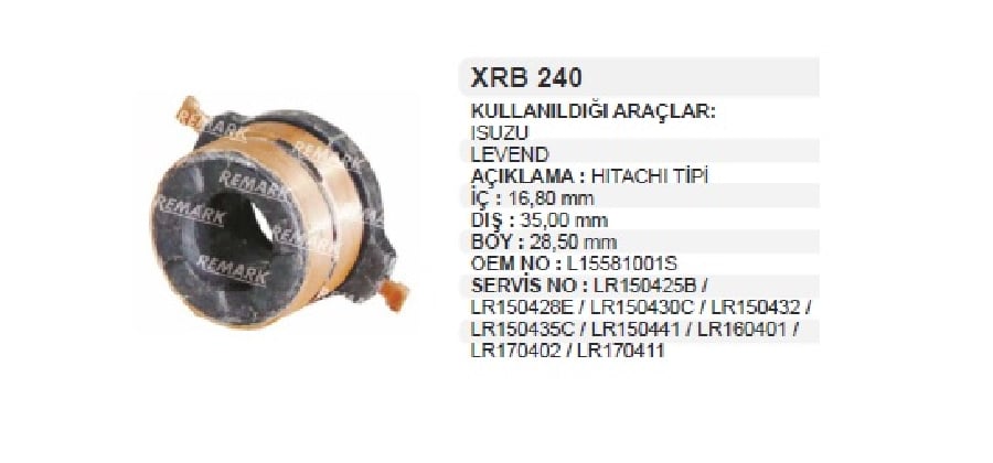 ROTOR BAKIRI HITACHI ISUZU / LEVEND IC DELIK:17mm DIS CAP:35mm BOY:27mm