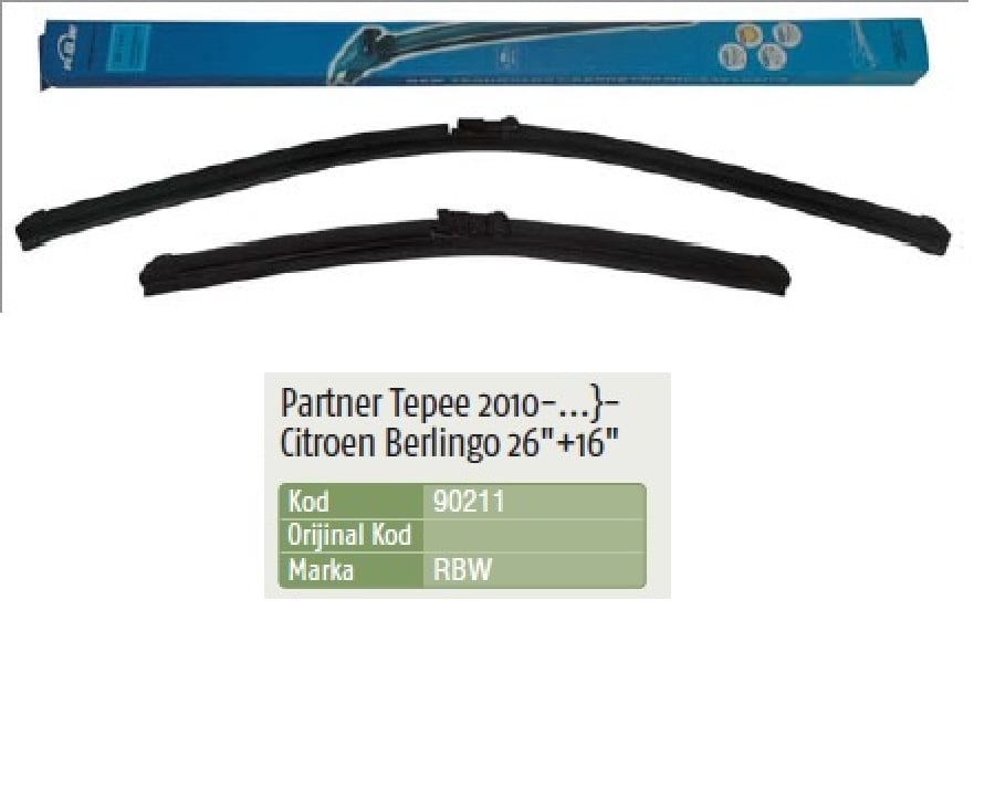 SILGI PALETI (2AD) 410 & 650mm MUZ2 >  PEUGEOT:208/2008 PARTNER (2008>)  PARTNER TEPEE (2008>) CITROËN: BERLINGO (2008>) 
 TOYOTA: AVENSIS HB/SEDAN/SW (2008>) FIAT EGEA SEDAN /HB /SW TIPO FORD FIESTA 6/OPEL ADAM/ (APARAT 19mm)