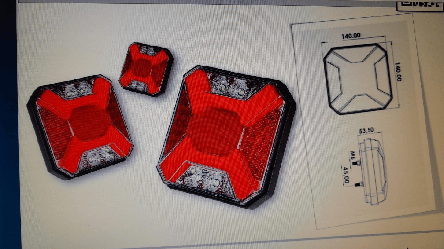 STOP LAMBA KARE LED 4 FONKSIYONLU IP65 SU GECIRMEZLIK