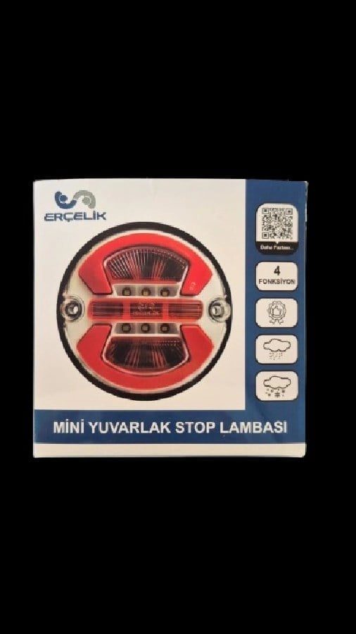 Stop Lamba Mini Yuvarlak 4 Fonksiyonlu IP65 Su Gecirmezlik 12V24V Otokarsultan Stop Lamba Olculerine Uyumlu